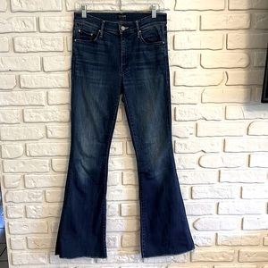 Mother "The Weekender Fray" high rise flared jeans size 27